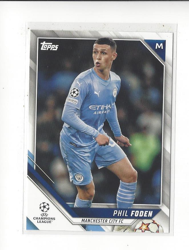 foden様 2022-23 Topps Chrome UCL Manchester City Phil Foden Blue
