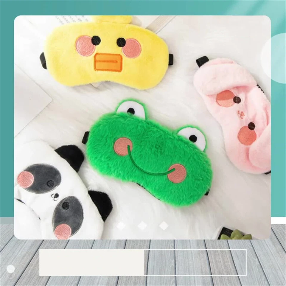 Eye Mask Cute Plush Ice Cream Cartoon Unisex Blackout Sleep Relieve Fatigue - Image 2 of 4