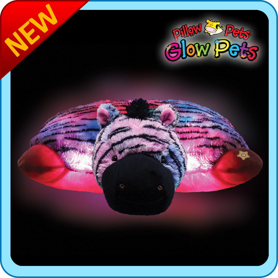 Authentic LED Zebra Pillow Pets Glow Pets Large 17" Toy Gift eBay