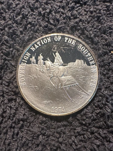 UTE Indian Tribe (1974) Franklin Mint .999 (Proof) Silver Round (195)