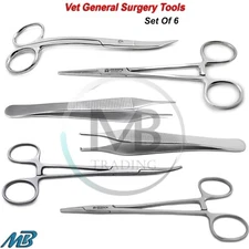 Surgical Veterinary General Surgery Suture  Kit Animal Forceps Scissors Tool Set