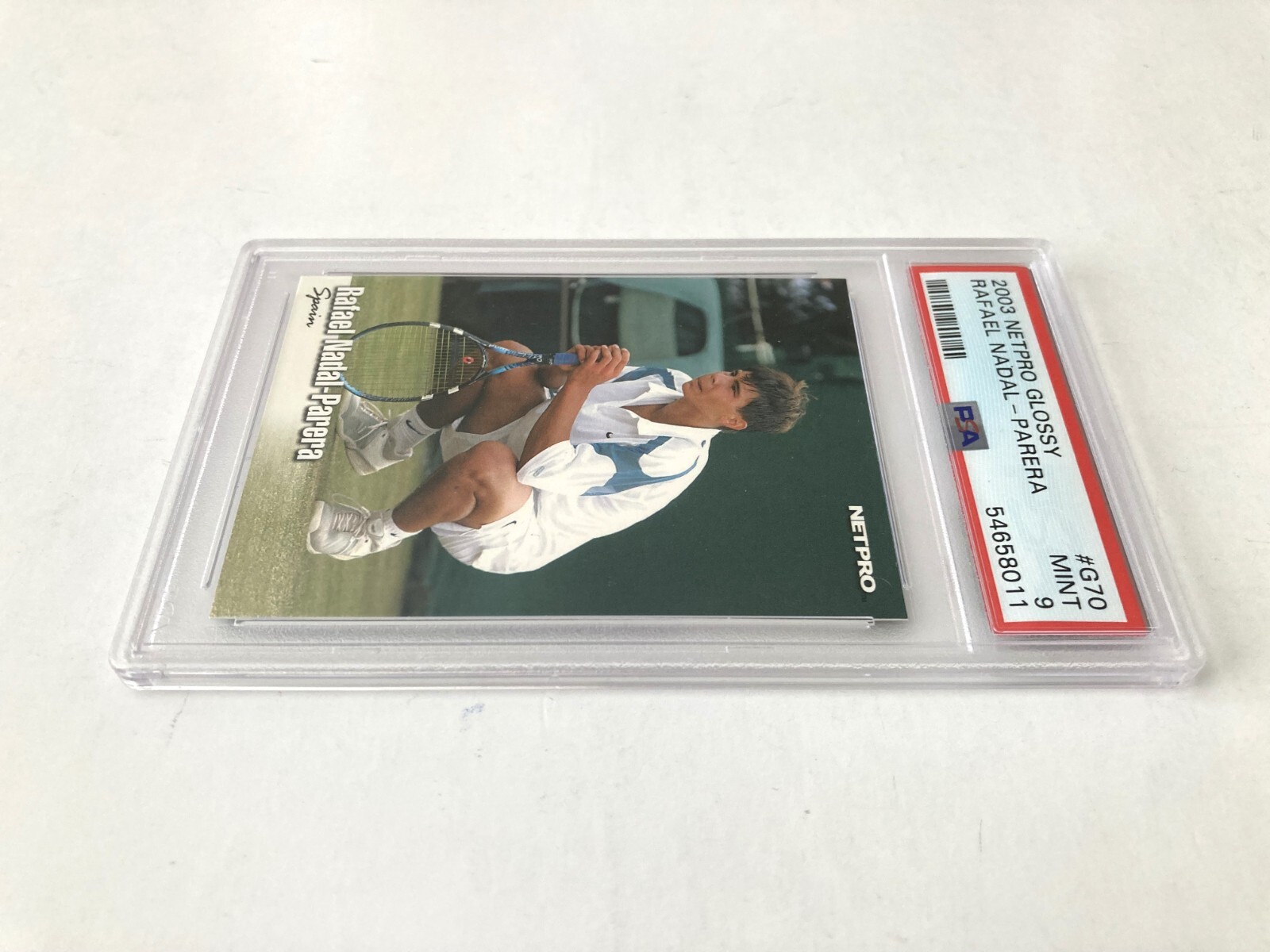 2003 NETPRO GLOSSY RAFAEL NADAL #G70 RC PSA 9 view 4