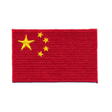 80 x 50 mm Volksrepublik China Flagge Flag Mao Peking Aufb&uuml;gler Aufn&auml;her 1093 X