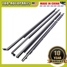 Door Belt Molding Weatherstrip Set For Toyota Corolla 1995 1996-2001 2002 Black