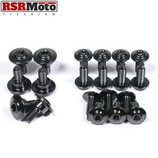 Ducati Panigale V4 V4S V4R Titanium Fairing & Hugger Screws Bolts, Black, 20-22