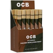 OCB Bamboo Hand Rolling Mat - Works with Any Size Paper (24 Rolling Mats)