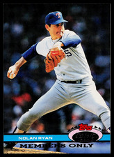 1991 Stadium Club Members Only Nolan Ryan (22nd Year Over 100 Strikeouts)