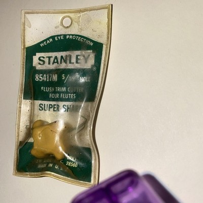 Stanley 85417M FLUSH TRIM CUTTER FOUR FLUTES SUPER SHARP CARBIDE TIPPED 5/16''