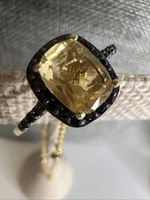 Sterling Silver And Natural Citrine Ring And Sterling Bracelet Frieda Rothman