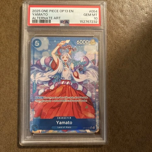 2025 ONE PIECE OP13-CARRYING ON HIS WILL ALTERNATE ART #054 YAMATO PSA 10