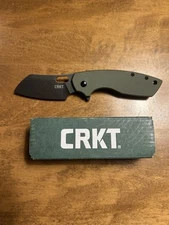 CRKT Blade HQ Exclusive Pilar Large 5315ODD2 - OD Green G10 - Black SW D2