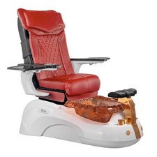 SIENA DX Shiatsulogic Pedicure Chair White Gold Tub w/Discharge Pump, RED