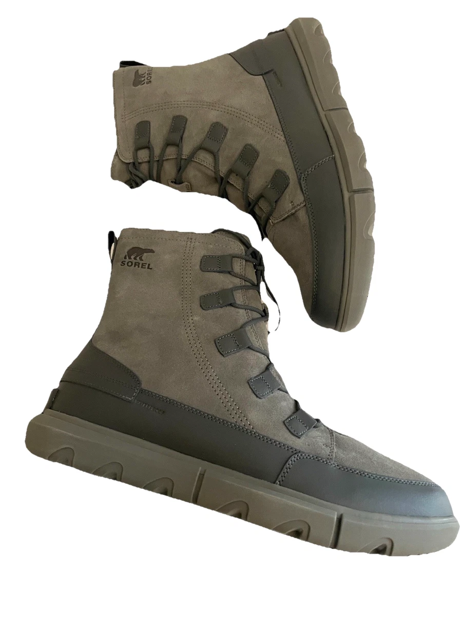 NEW Sorel Men\'s Kezar Moc Quarry/Gray Waterproof Lace-Up Boots NWT Amazon.com | Sorel Men main image 3