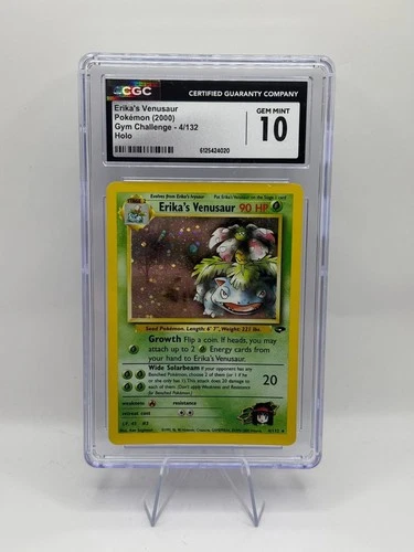 POKEMON ERIKA'S VENUSAUR GYM CHALLENGE HOLO 4/132 CGC 10 GEM MINT INVEST