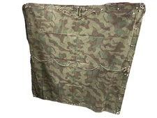 WW2 Swiss Splinter Camo Zeltbahn Shelter Half German Pattern 1942 Date + Poles