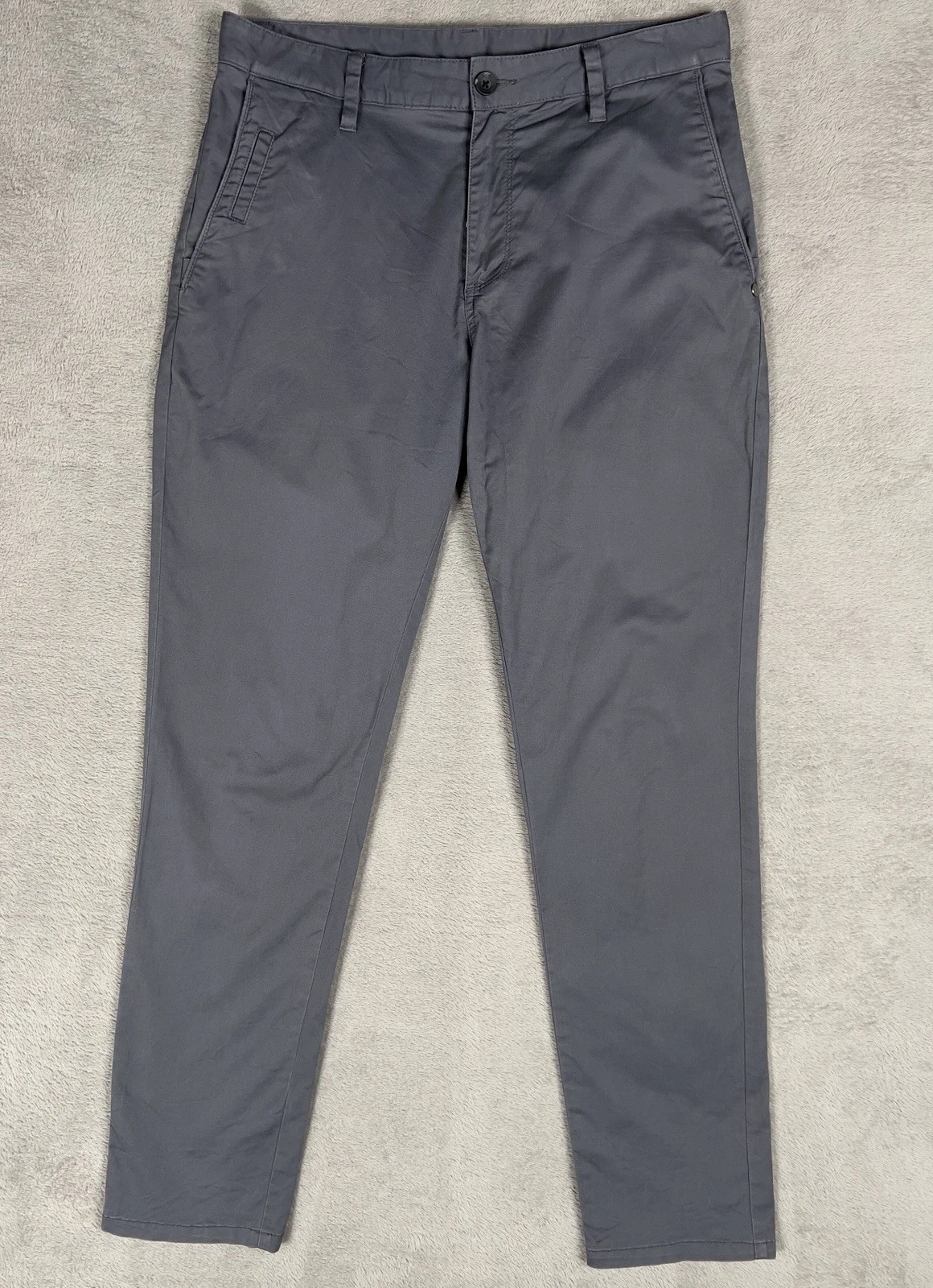 Vuori Collins Chino Pants Men's 30x31 Gray 5-Pocket Stretch Twill Cotton V433