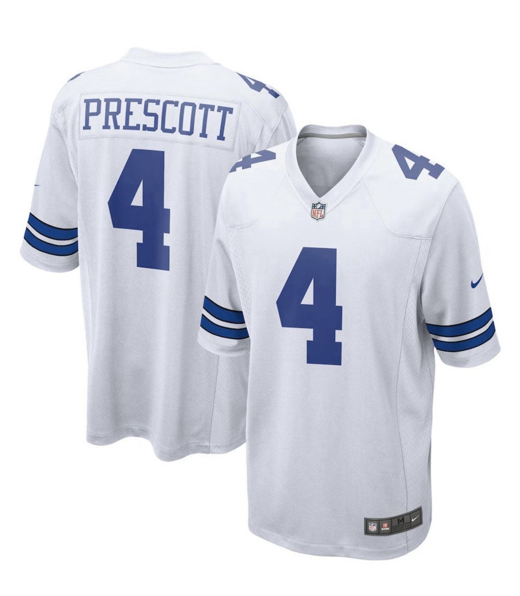 NIKE NFL カウボーイズ #4 プレスコット ジャージ 白 44 Dak Prescott #4 Men's Dallas Cowboys Nike White Game Jersey