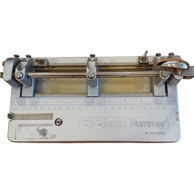 Heavy Duty 3 Three Hole Punch Vintage Office Equip GBC Bates Hummer Adjustable