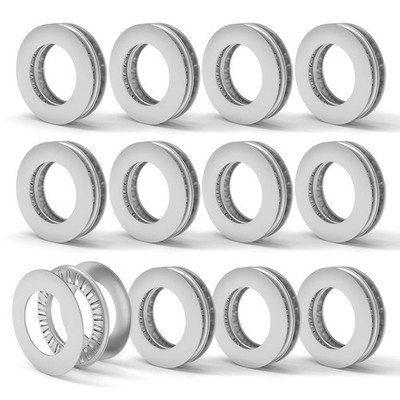 MEANLIN 12 Sets Thrust Needle Roller Bearings with Washers, 3/4 Inch Silver 
