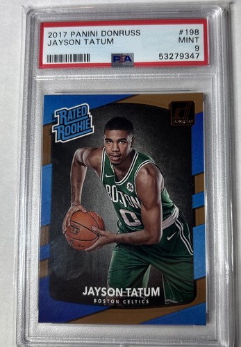 2017 Panini Donruss Jayson Tatum #198 Rated Rookie RC PSA 9 MINT Celtics