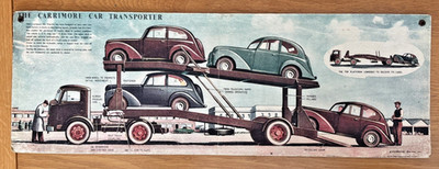 Seltener Carrimore Autotransporter - Übersichtshandbuch 50 cm x 17 cm
