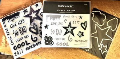 CTMH Z4449 THIN CUTS & D2091 FRESH PAINT ~  Super EPIC, AWESOME, SO RAD, 24/7