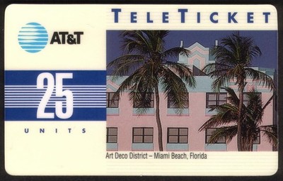 25U Art Deco Distrikt - Miami Beach, Florida (Gruppe 4) Spanische Telefonkarte