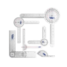 ASA TECHMED 6 Pcs 360° 12, 8 and 6 Inch Medical Spinal Goniometer Angle Pro