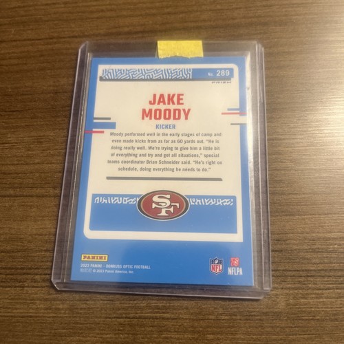 Jake Moody 2023 Donruss Optic #289 Green Velocity Prizm Rookie 49rs - Picture 2 of 2