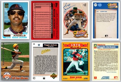 Reggie Jackson 4 Card Lot - New York Yankees / Oakland Athletics A's - HOF