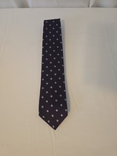 Brooks Brothers Men’s Tie Silk Purple Polka Dot 3.5" Wide 60" USA Made Irregular
