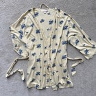 Vintage victoria’s secret 100% cotton robe size L Yellow Blue Green Lightweight — photo 1
