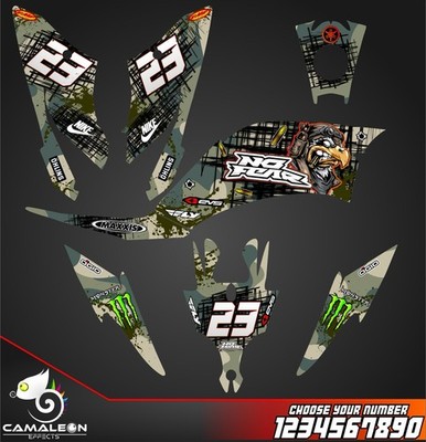 Yamaha Raptor 250R  250 125 graphics stickers decals kit atv