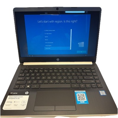 HP 14-cf0006dx 14 inch (128GB,Core i3 7th Gen.,2.4GHz,4GB) Notebook - Gold -...