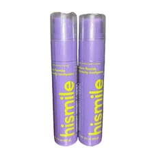 2x Hismile Grape Bubblegum Toothpaste Flavor Fluoride Formula Sugar-Free 2.1 oz