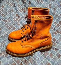 Rare 1997 Red Wing 899 Sport Logger boots with embossed dog logo Near Mint 11 E