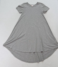 Lularoe Womens Shirt Dress Gray Striped A-lin...