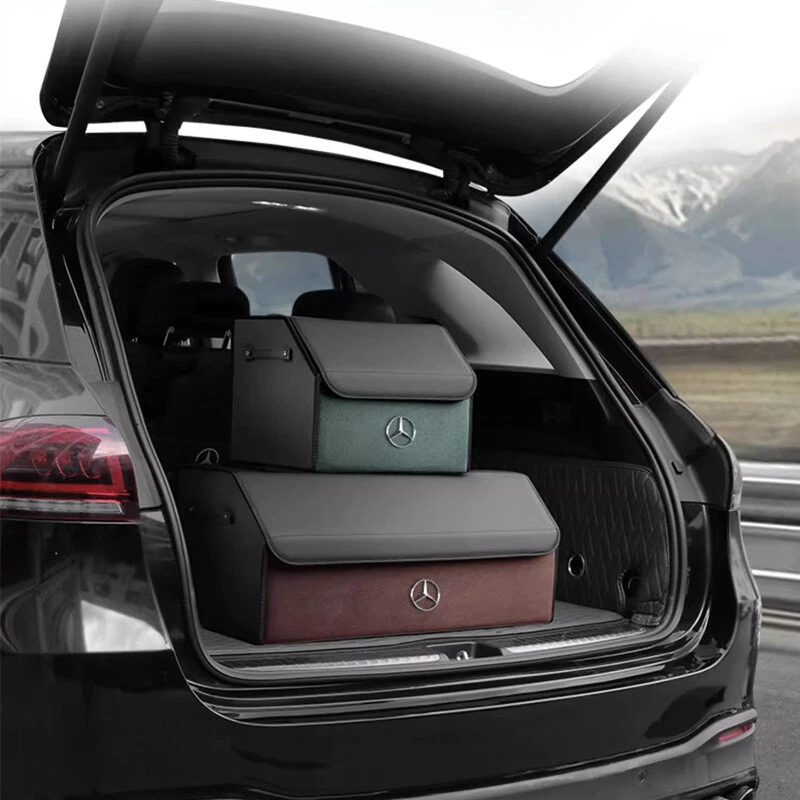 Автомобильный задний багажник багажник коробка грузовой органайзер для Mazda коричневый замшевый кожаный - Изображение 3 из 4