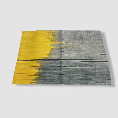 $64 Ambesonne Green/Yellow Rustic Wood Place Mats Set of 4-Pieces
