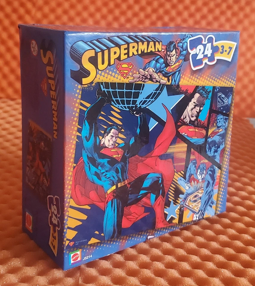 Rompecabezas Superman 2005 Mattel DC 24 piezas 10" x 13" sellado nunca abierto Foto 2 de 4