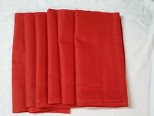 Lot Of 6 SOLID RED Bandana Plain Scarf Print 100% Cotton