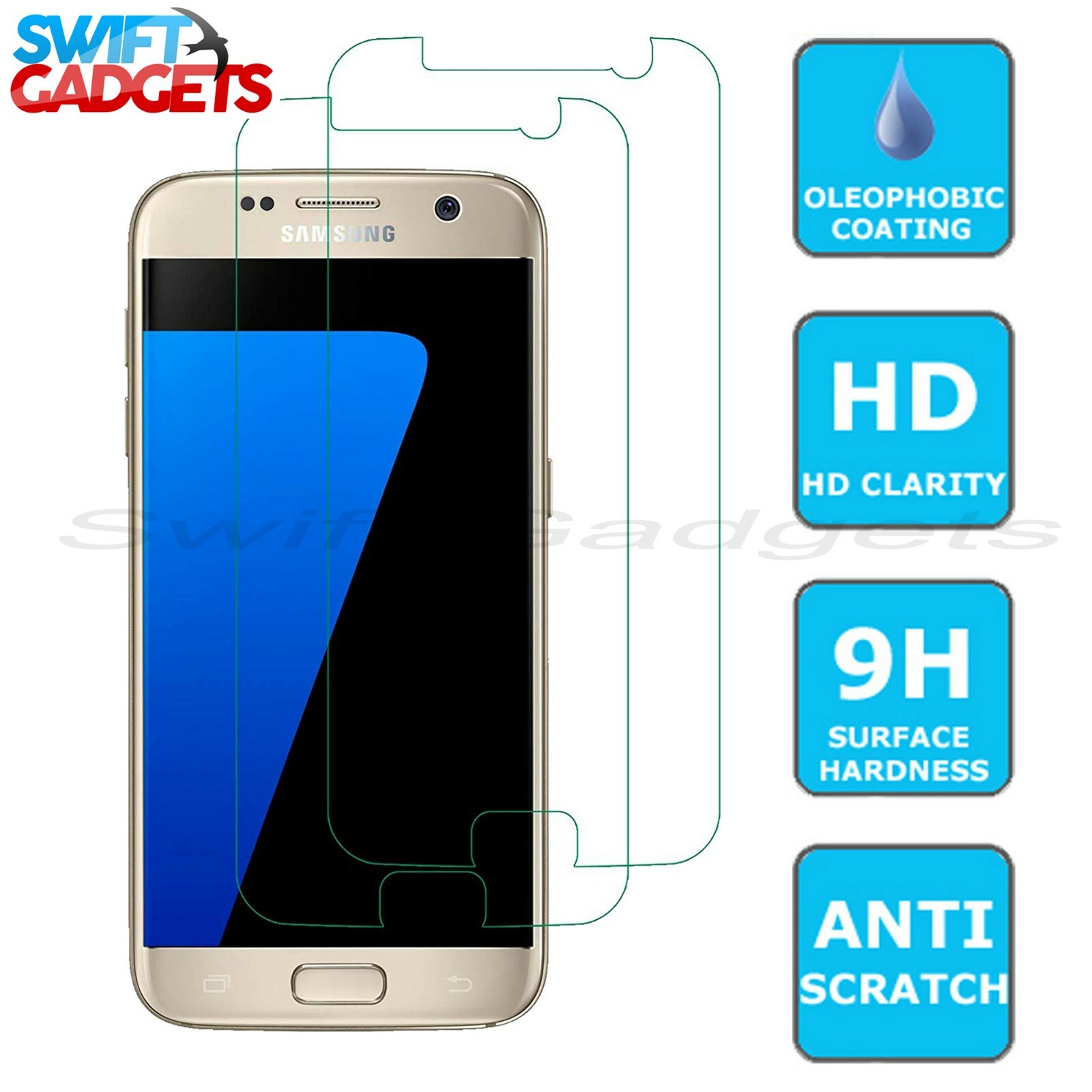 For Samsung Galaxy S7 Glass Screen Protector 100 Genuine Tempered eBay