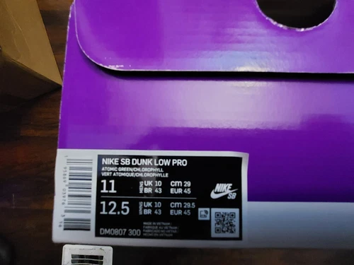 Size 11 - Nike Dunk Low SB Sour Apple 2022