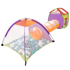 Selonis 3en1 Tente de Jeux avec Tunnel Piscine à Boules avec Balles pour Enfants