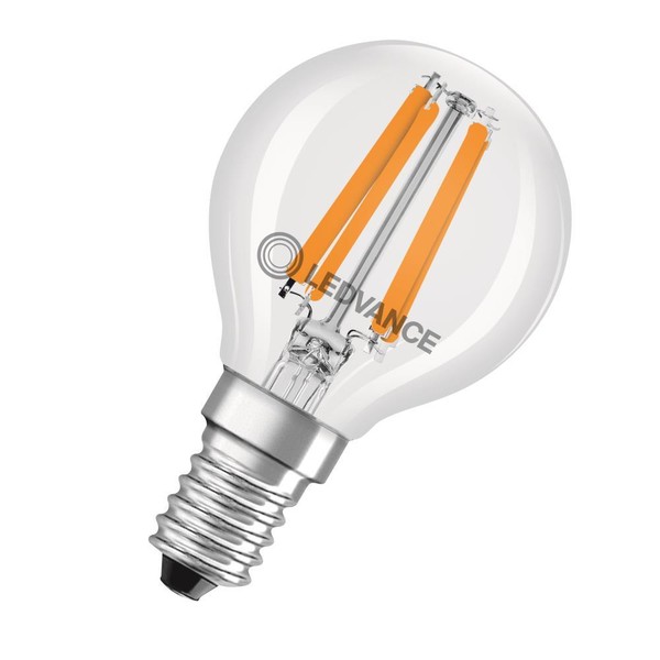 Ledvance E14 Led Tropfenlampe Classic Klar Dimmbar 4,2W Wie 40W 2700K-image