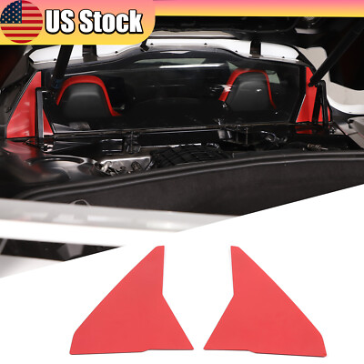 Steel Engine Bay Interior Rear Window Side Overlay Plate For Corvette C8 coupe