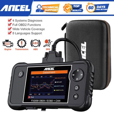 ANCEL FX2000 OBD2 Scanner Car Check Engine Diagnostic Tool with Protective Case 