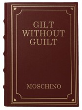 Aw22 Moschino Couture Jeremy Scott Bookshaped Gilt Without Guilt Leather Clutch