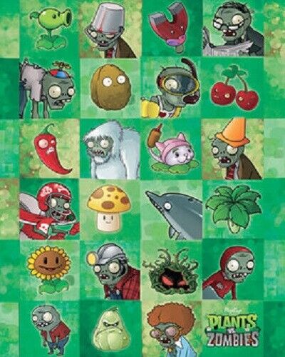 Poster PLANTS VS ZOMBIES - characters