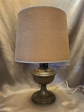 Antique Aladdin Brass Kerosene Lamp Model 8  1919-1920 Converted To Electricity